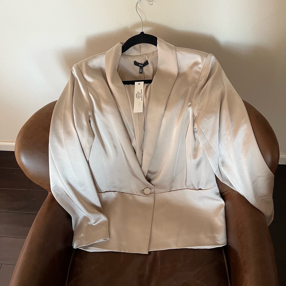Drew satin blazer